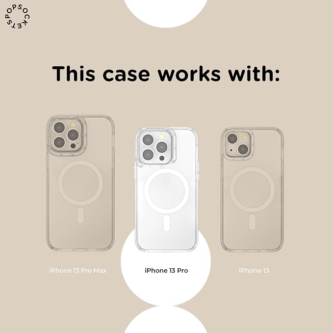 PopSockets iPhone 13 Pro Case Compatible with MagSafe, Phone Case for iPhone 13 Pro, Wireless Charging Compatible - Abraxos