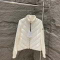 042067  Women's knitted spliced down jacket clothing